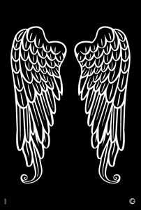 Angel Wings HD Stencil - Glimmer Body Art